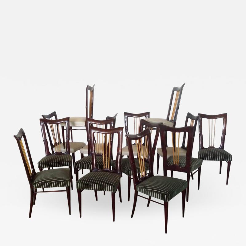 Osvaldo Borsani Set of 14 Dining Chairs