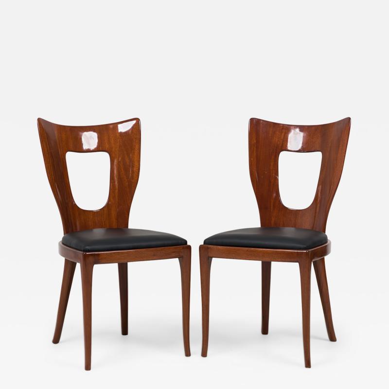 Osvaldo Borsani Set of 6 Italian Mid Century Osvaldo Borsani Walnut Dining Chairs