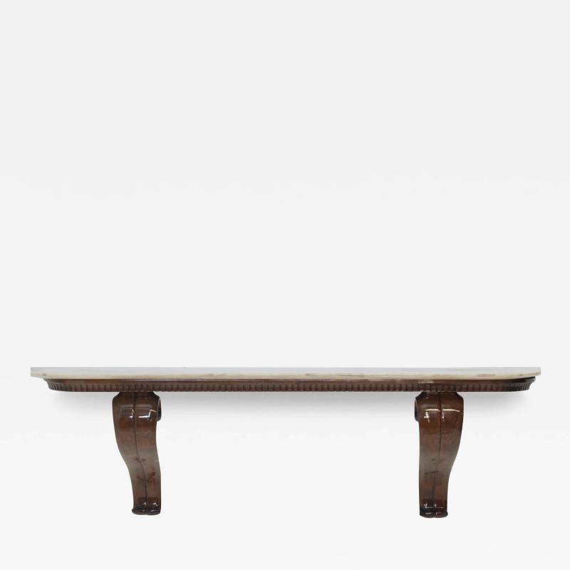 Osvaldo Borsani Walnut with Onyx Top Console by Osvaldo Borsani 1940 Italy