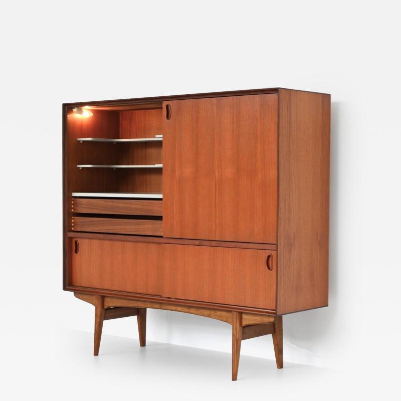 Oswald Vermaercke model Paola bar cabinet in teak V Form Belgium 1959