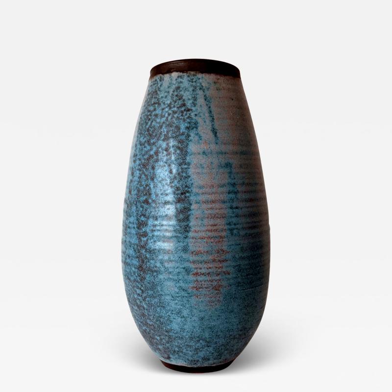 Otto Heino Ceramic Vase with Robin Egg Blue Glaze by Otto Heino