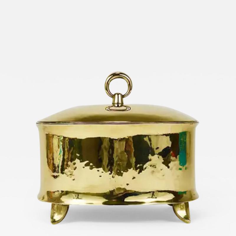 Otto Prutscher Otto Prutscher Art Nouveau Brass Box Bowl With Lid Melzer Neuhardt 1920s