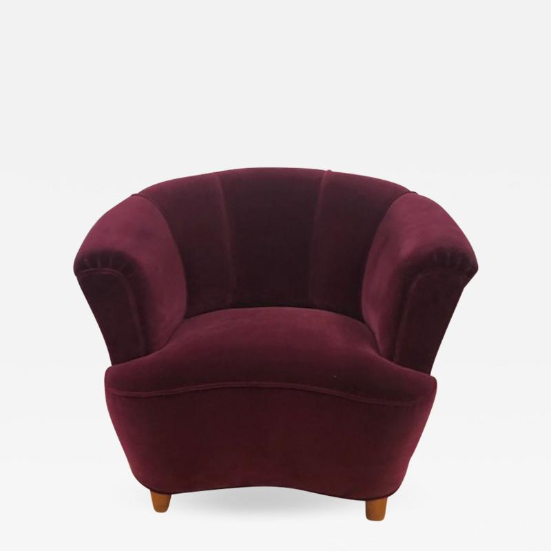 Otto Schulz Otto Schulz Velvet Club Chair