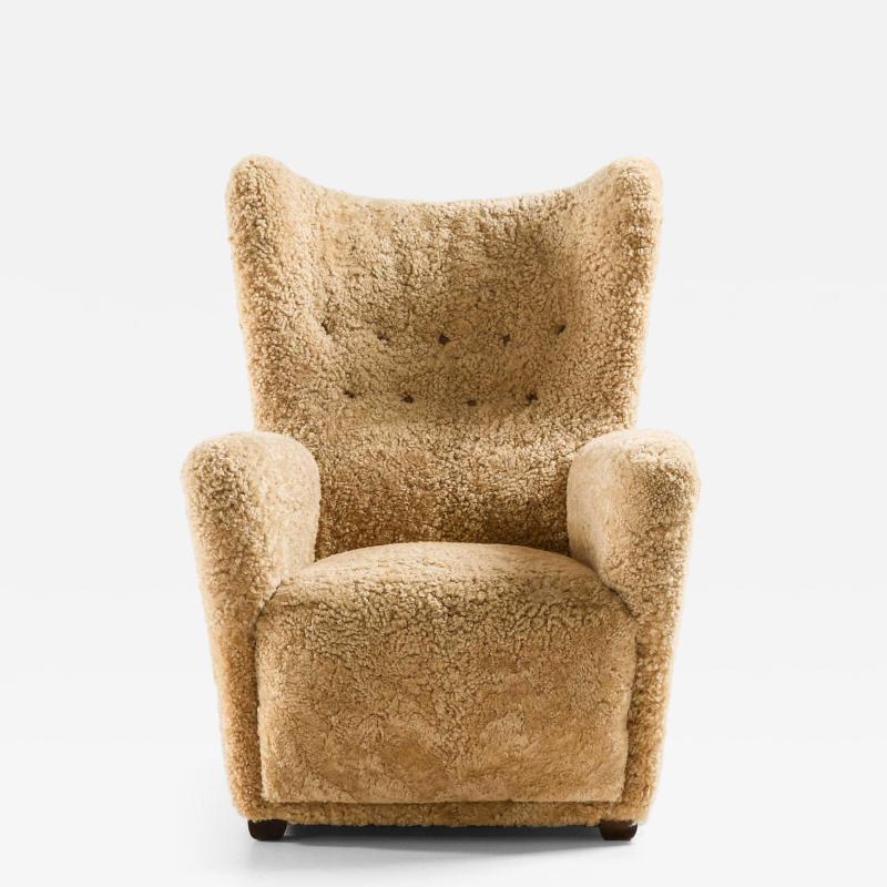 Otto Schulz Scandinavian Modern Easy Chair in Beech by Otto Schulz 1940s