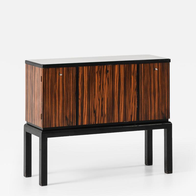 Otto Schulz Sideboard in Glass and Lacquer by Otto Schulz 1940s