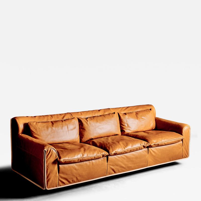 Otto Zapf Heli three seater Leather Sofa by Otto Zapf for Knoll International