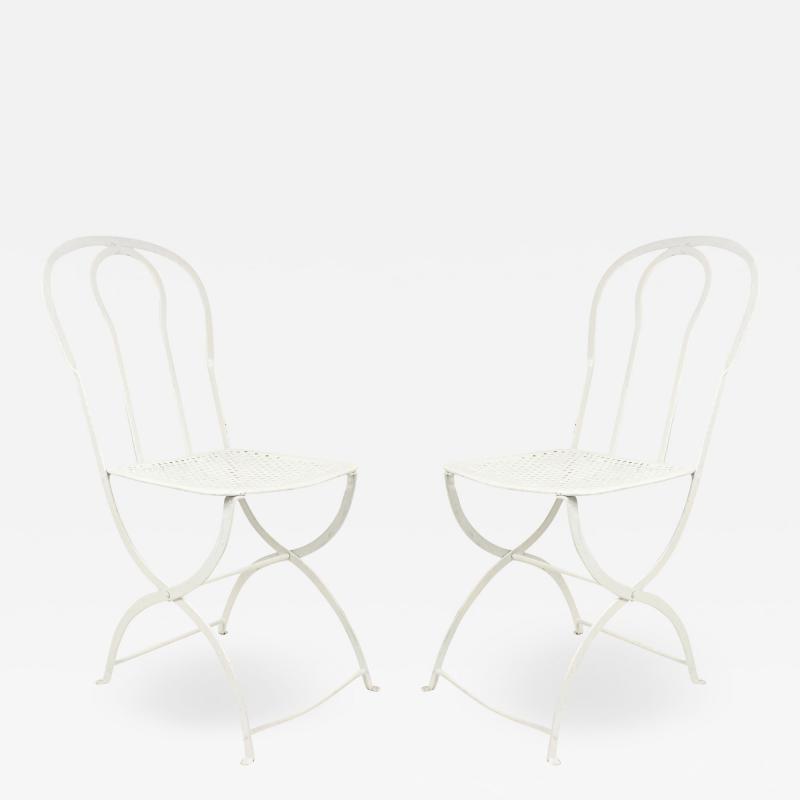 Outdoor Continental Iron Hoop Side Chairs