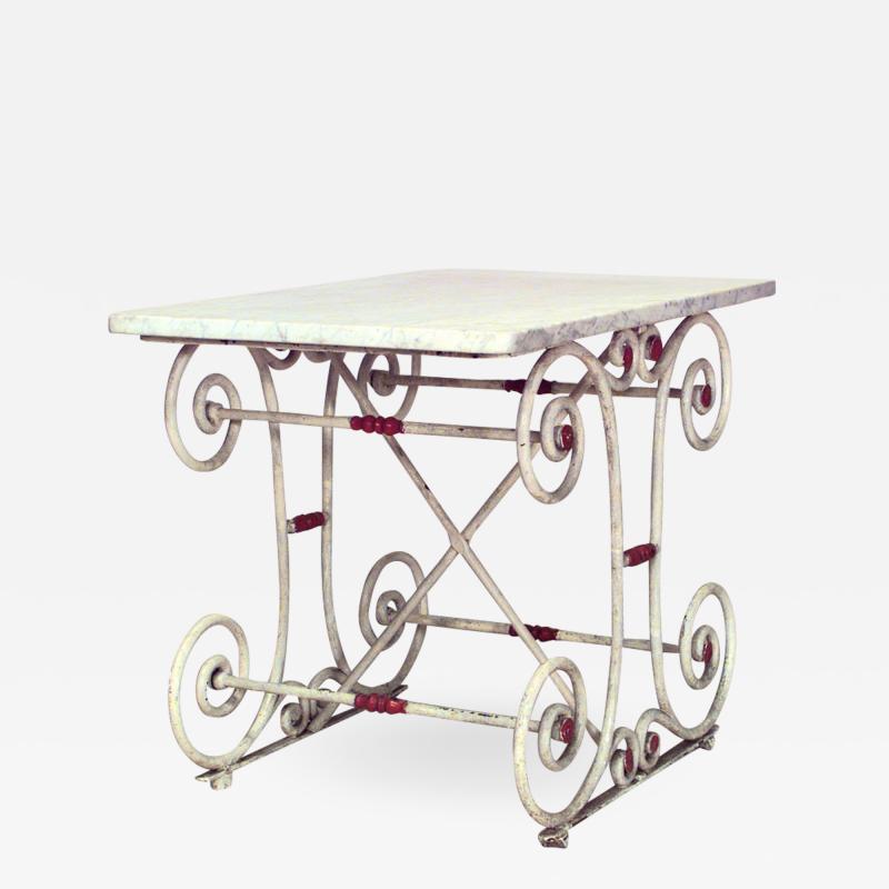 Outdoor Continental Style Marble Top Butcher s Table