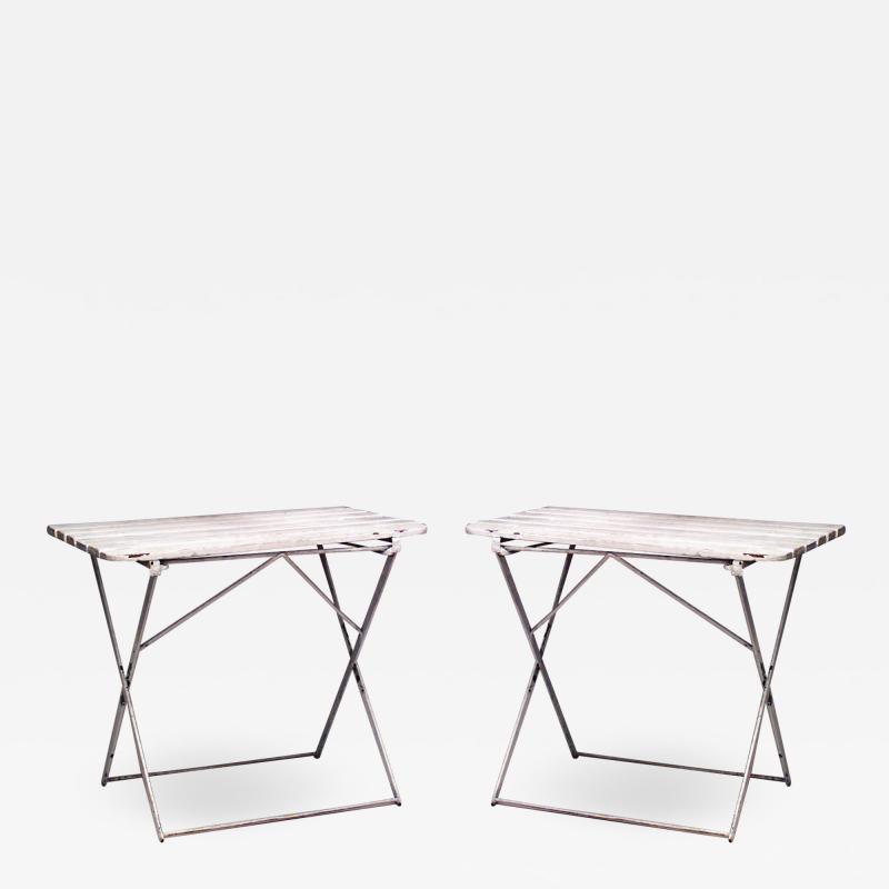 Outdoor French Iron Folding Cafe Tables