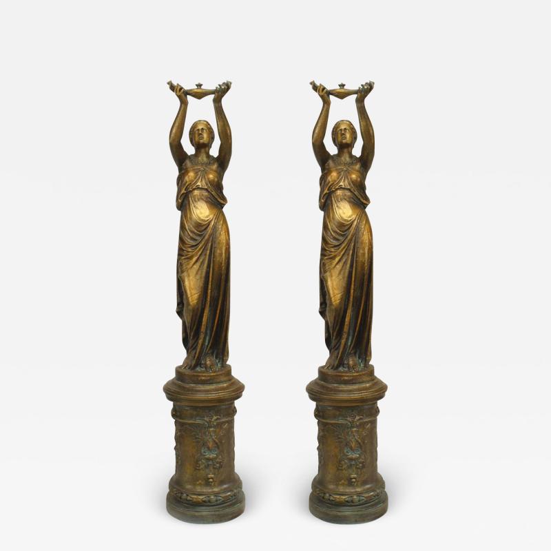 Outdoor Iron Greek Female Figure Statuaries