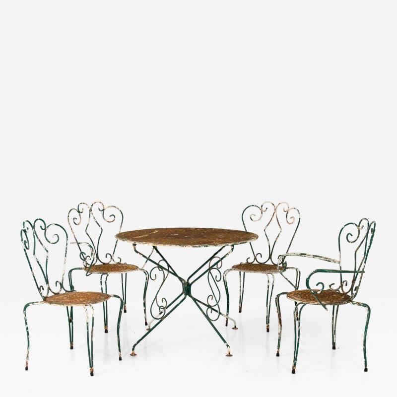 Outdoor Ironwork Dining Table Set