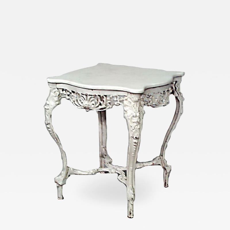 Outdoor Victorian Marble Top Center Table