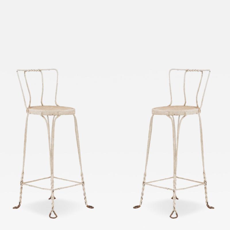 Outdoor Victorian Style Wire Bar Stools