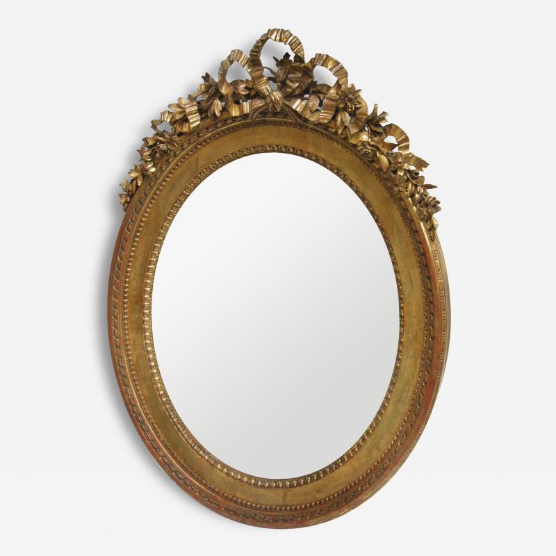 Oval Louis XVI Giltwood mirror