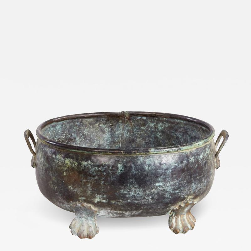 Oval Patinated Bronze Footed Georgian Jardiniere