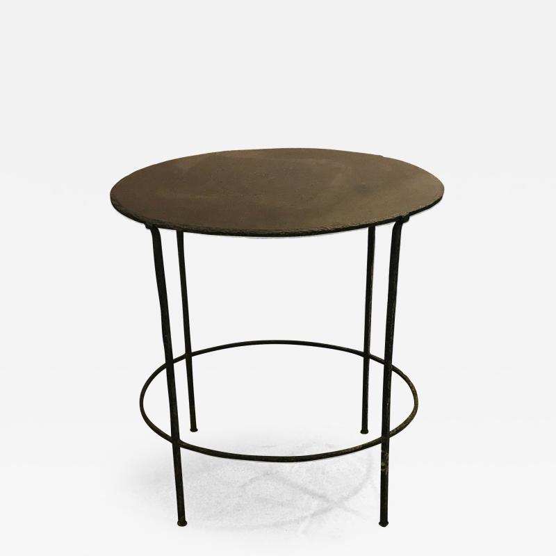 Oval Shape Iron End Table