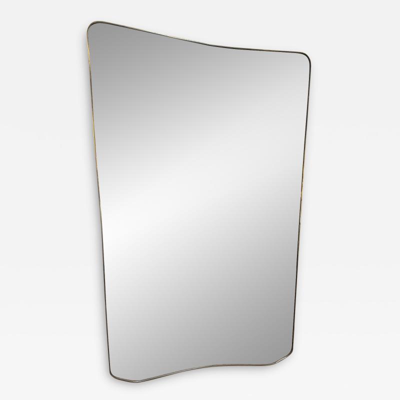 Oversize Italian Vintage Brass Mirror 1950s