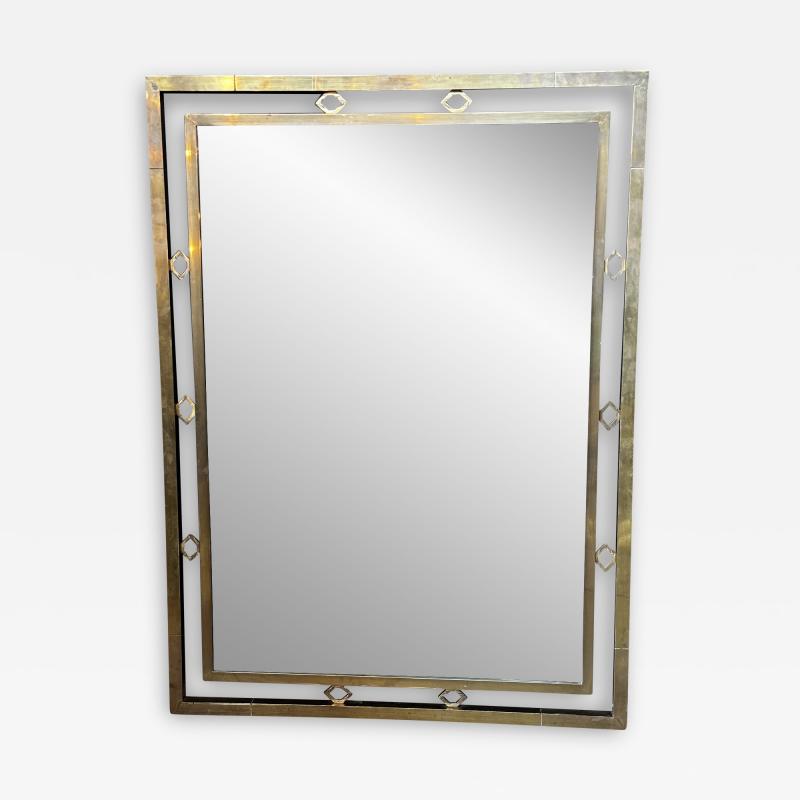 Oversize Rectangular Italian Wall Mirror 1960s