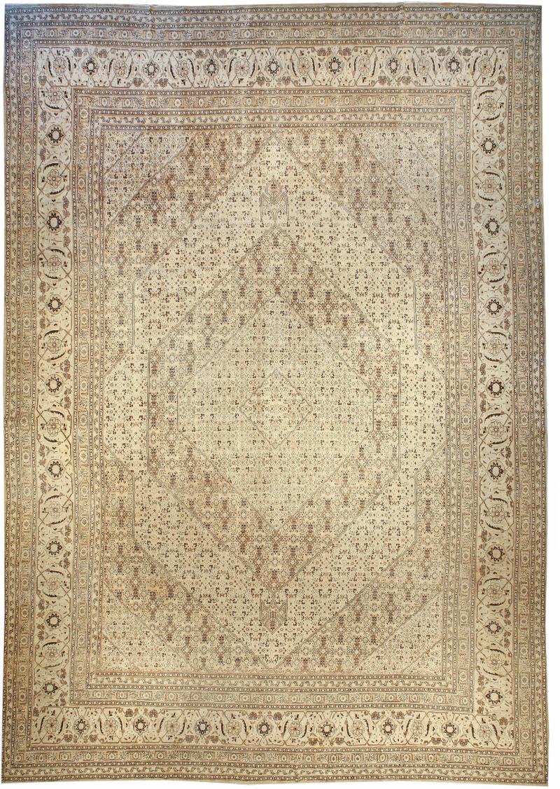 Oversized Antique Persian Tabriz Handmade wool Carpet