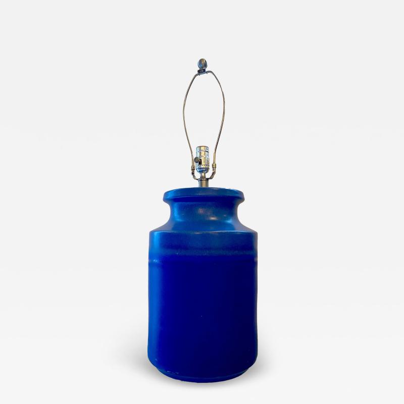 Oversized Cobalt Blue Ceramic Table Lamp