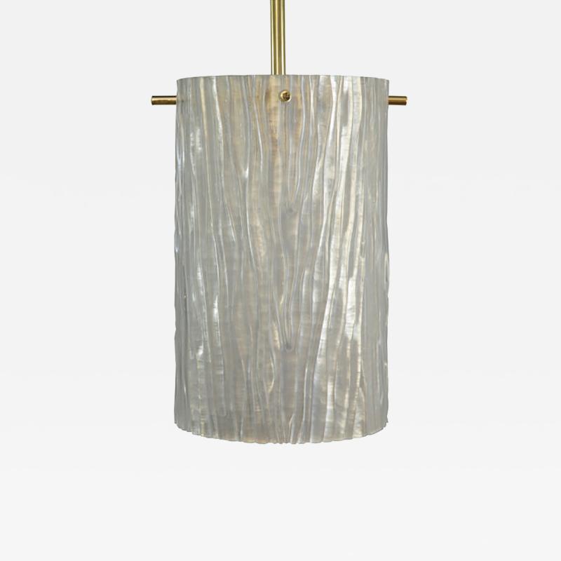 Oversized Murano Iridescent Grain Pendant