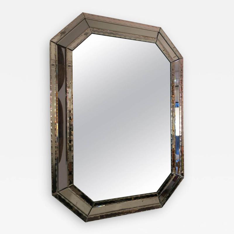 Oversized Venetian Octagonal Hand Etched Mirror