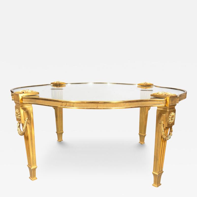 P E Guerin Bronze And Glass Coffee Table
