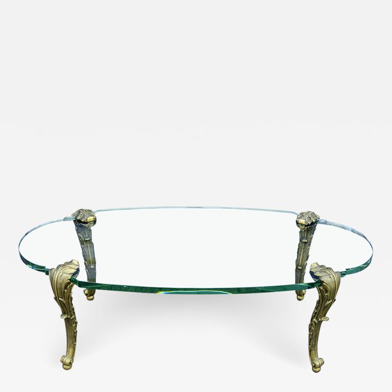 P E Guerin P E Guerin Bronze And Glass Coffee Table