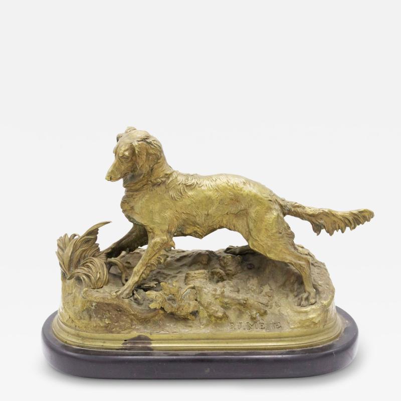 P J Mene Bronze Dog Figure