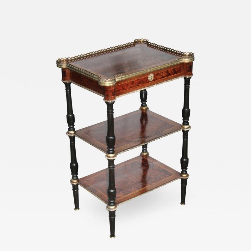 P Sormani Neoclassical Revival Three Tier Side Table