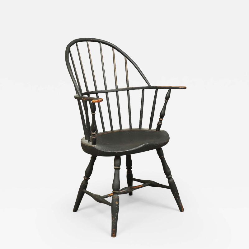 PAINTED SACK BACK WINDSOR ARMCHAIR