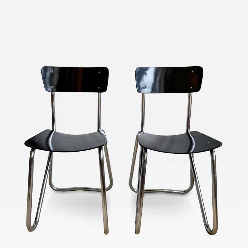 PAIR OF BAUHAUS SIDE CHAIRS