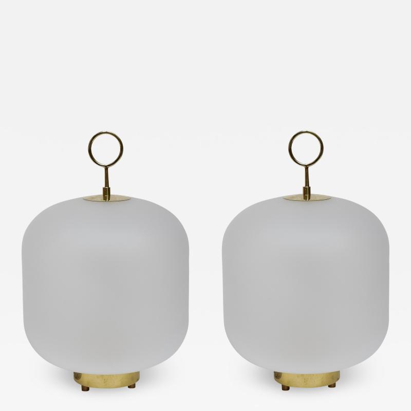 PAIR OF BIDONE TABLE LAMPS MIDCENTURY STYLE