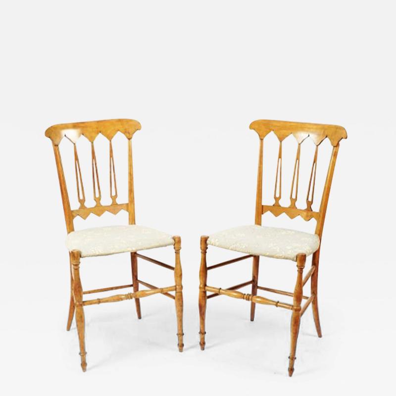 PAIR OF CHARLES X PERIOD SYCOMNORE BALLROOM CHAIRS