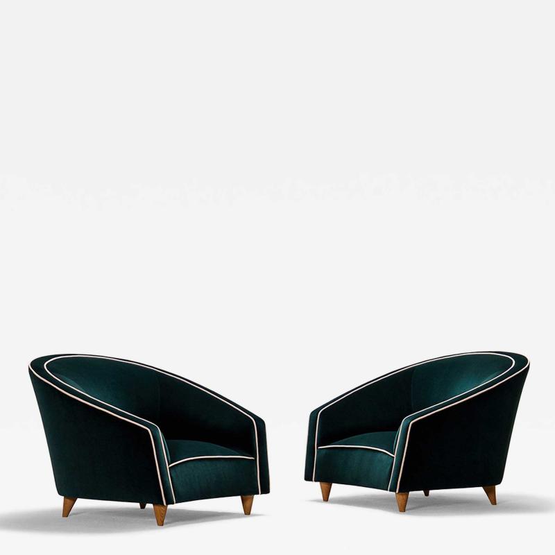 PAIR OF ITALIAN ARMCHAIRS CIRCA 1950 60