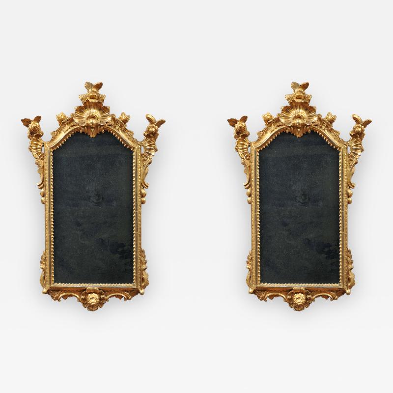 PAIR OF LATE BAROQUE GILTWOOD MIRRORS