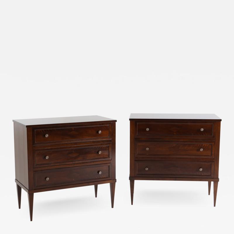 PAIR OF NEOCLASSICAL BEDSIDE COMMODES