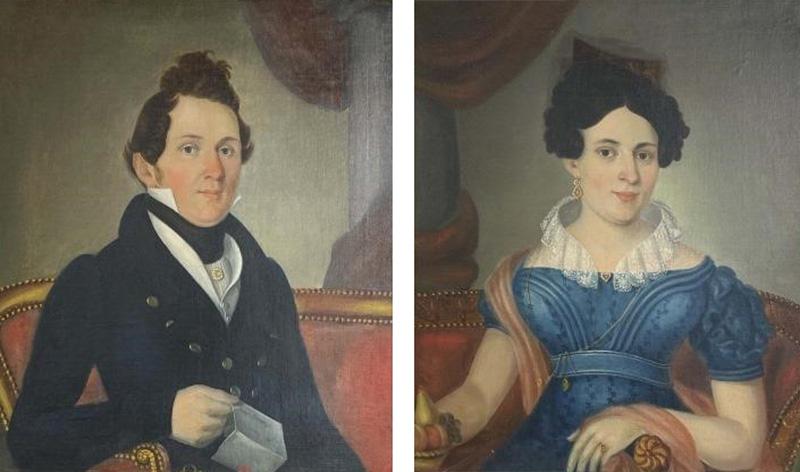 PAIR OF PORTRAITS OF A HUSBAND AND WIFE