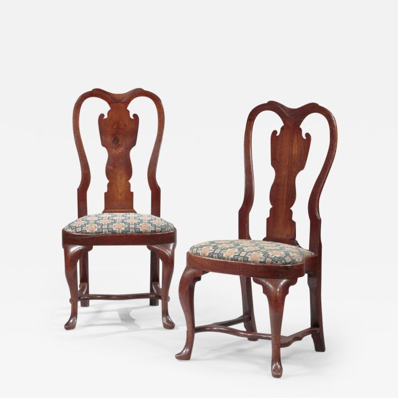 PAIR OF QUEEN ANNE SIDE CHAIRS