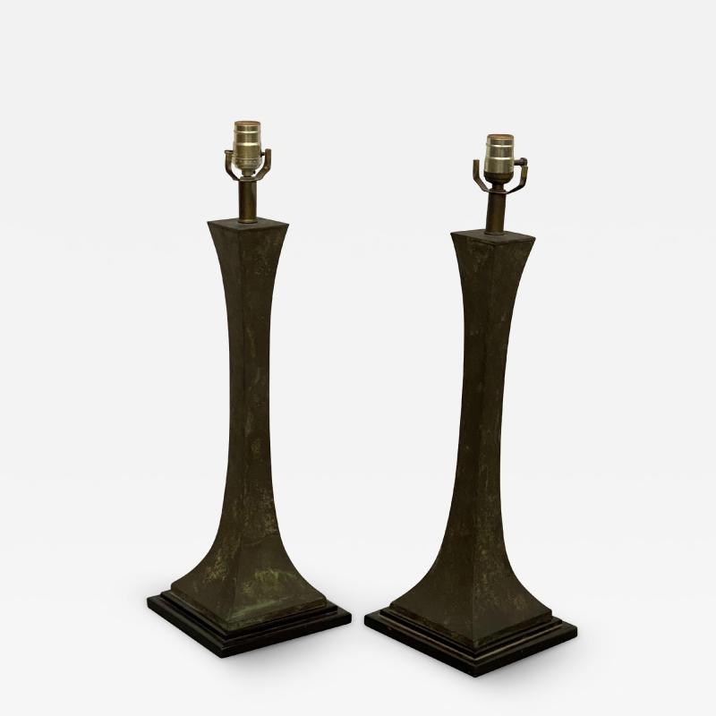 PAIR OF VINTAGE BRONZE LAMPS