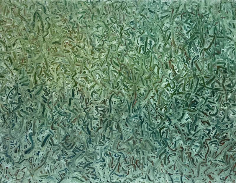 PARK Inhyuk GREEN LANDSCAPE 91 x 116 Abstract oil painting on canvas