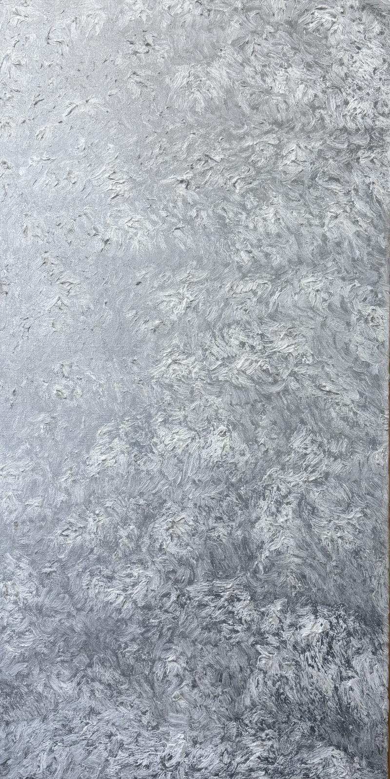 PARK Inhyuk GREY LANDSCAPE 50 x 100 Abstract oil painting on canvas