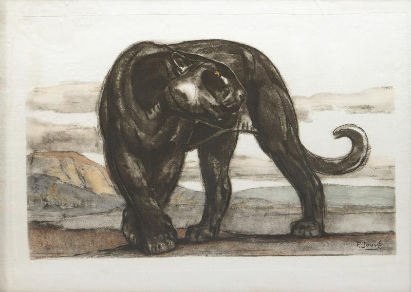 PAUL JOUVE Paul Jouve Standing Panther Circa 1920