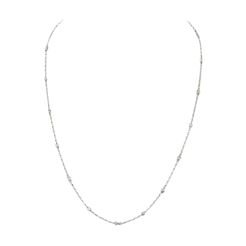 PLATINUM 0 50CTTW ROUND DIAMOND BY THE YARD NECKLACE