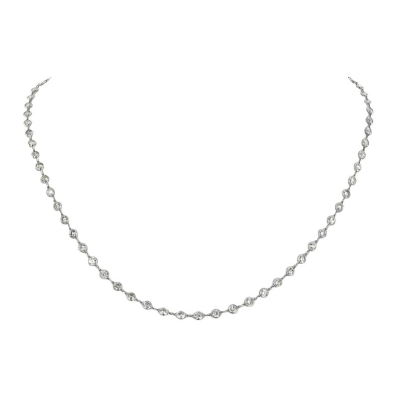 PLATINUM 11 57CTTW DIAMOND BY THE YARD NECKLACE