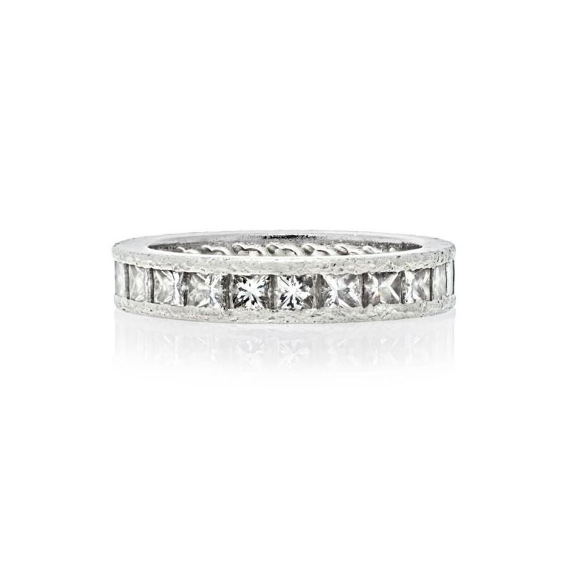 PLATINUM 2 75 CARAT PRINCESS CUT DIAMOND ETERNITY ETERNITY BAND