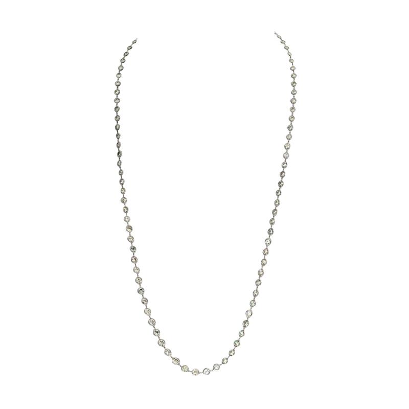 PLATINUM 24 INCHES 15 CARAT DIAMONDS BY THE YARD CHAIN NECKLACE