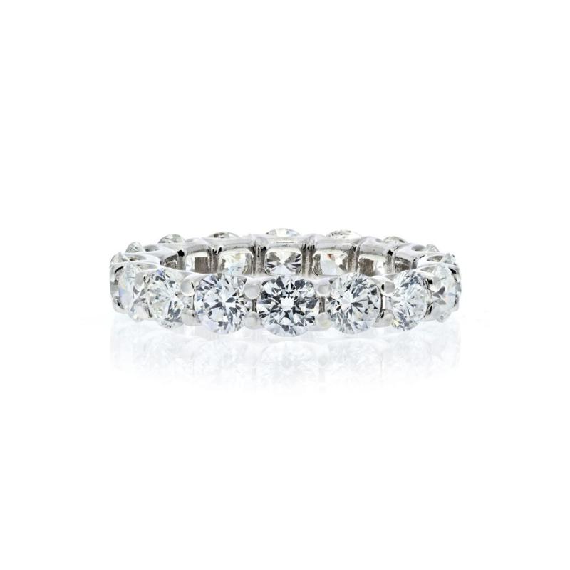 PLATINUM 4 11CTTW ROUND CUT DIAMOND ETERNITY ETERNITY BAND