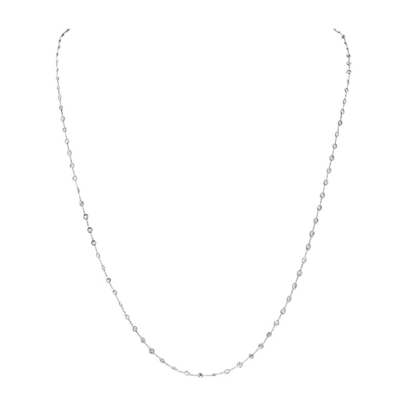 PLATINUM 4 CARAT PETITE DIAMOND BY THE YARD 20 INCH CHAIN NECKLACE