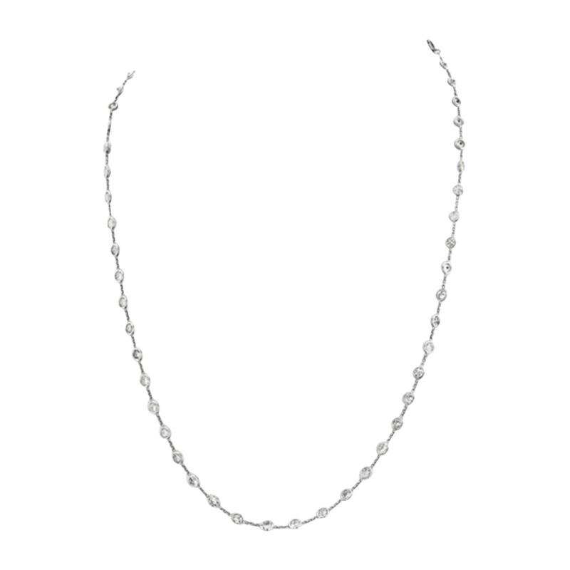 PLATINUM 7 CARAT 17 INCHES DIAMOND BY THE YARD NECKLACE